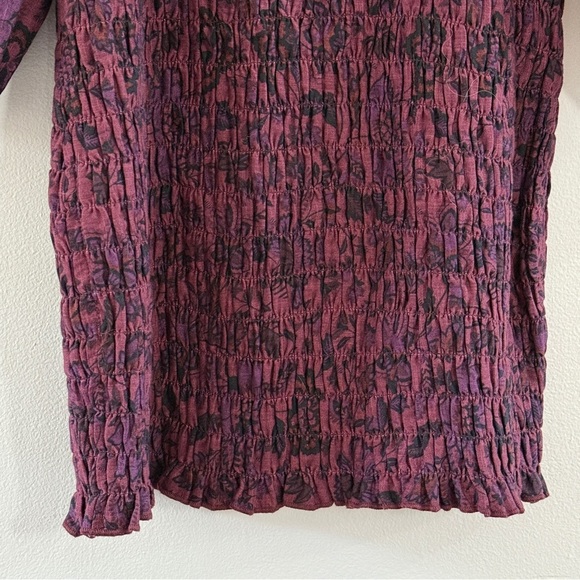 Free People Floral-print Smock It to Me Balloon-Sleeve Mini Dress Small - Picture 9 of 13